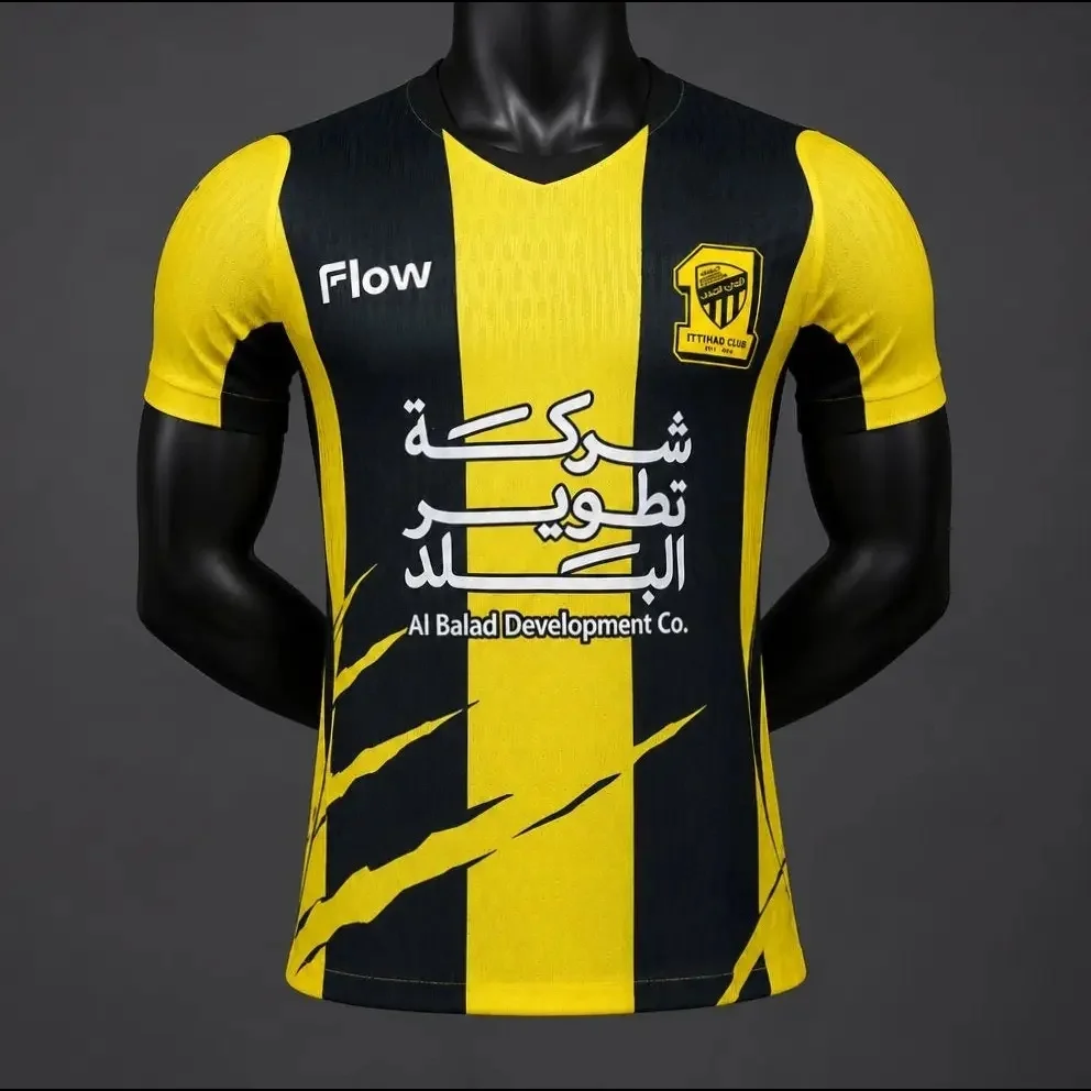 2026-27 Jeddah United Men's Jersey 3D Printed Y2K Comfortable Casual Quick Drying T-shirt, Suitable for Daily and Training Wear