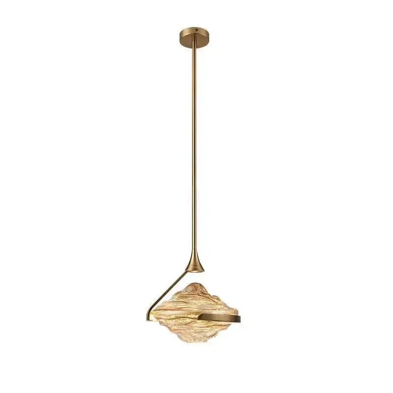 

modern minimalist master bedroom bedside chandelier light luxury high-end restaurant dining table bar creative art glass lamp