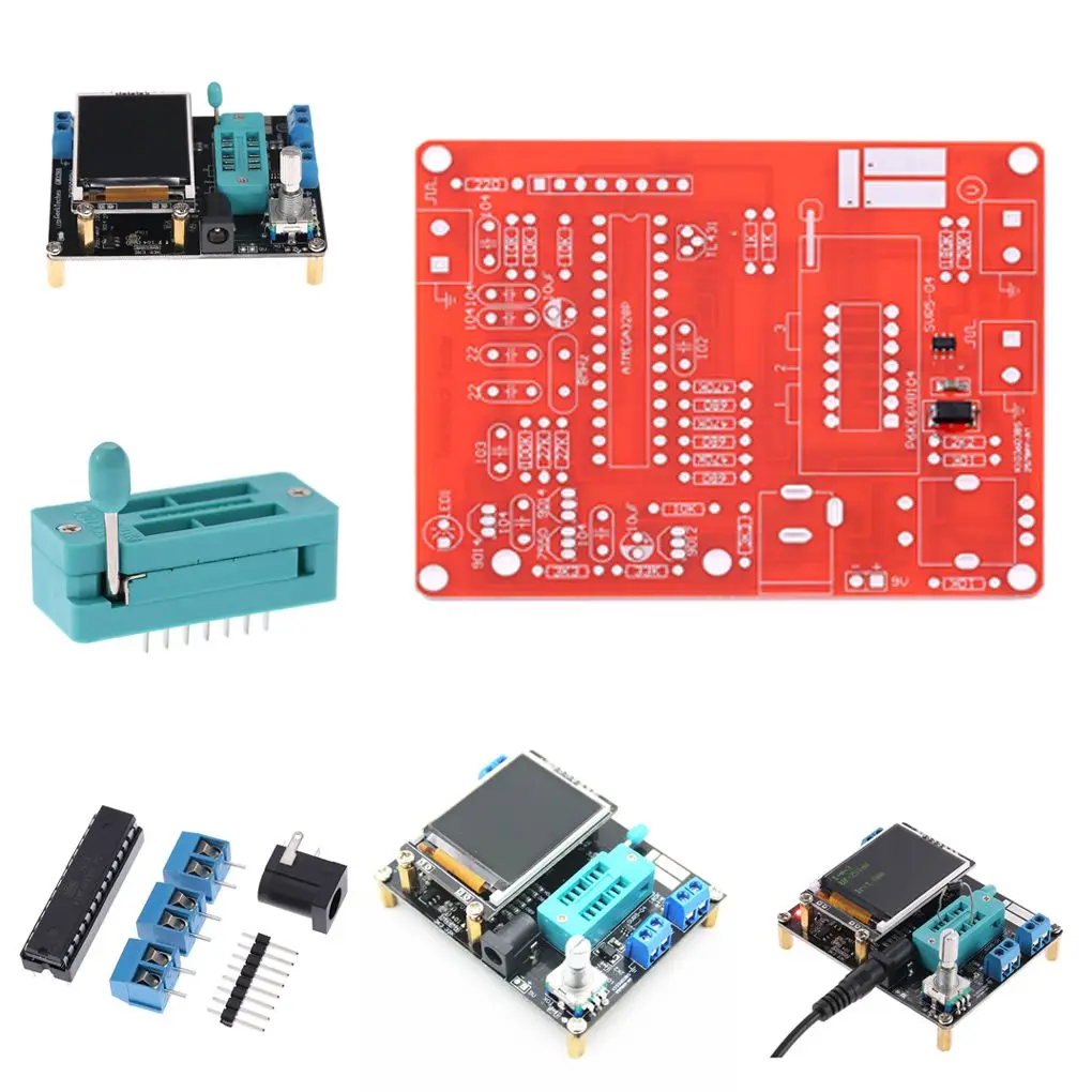 Multi-functional Transistor Tester Automatic Detection NPN PNP FET Dual Diode Thyristor SCR Meter GM328