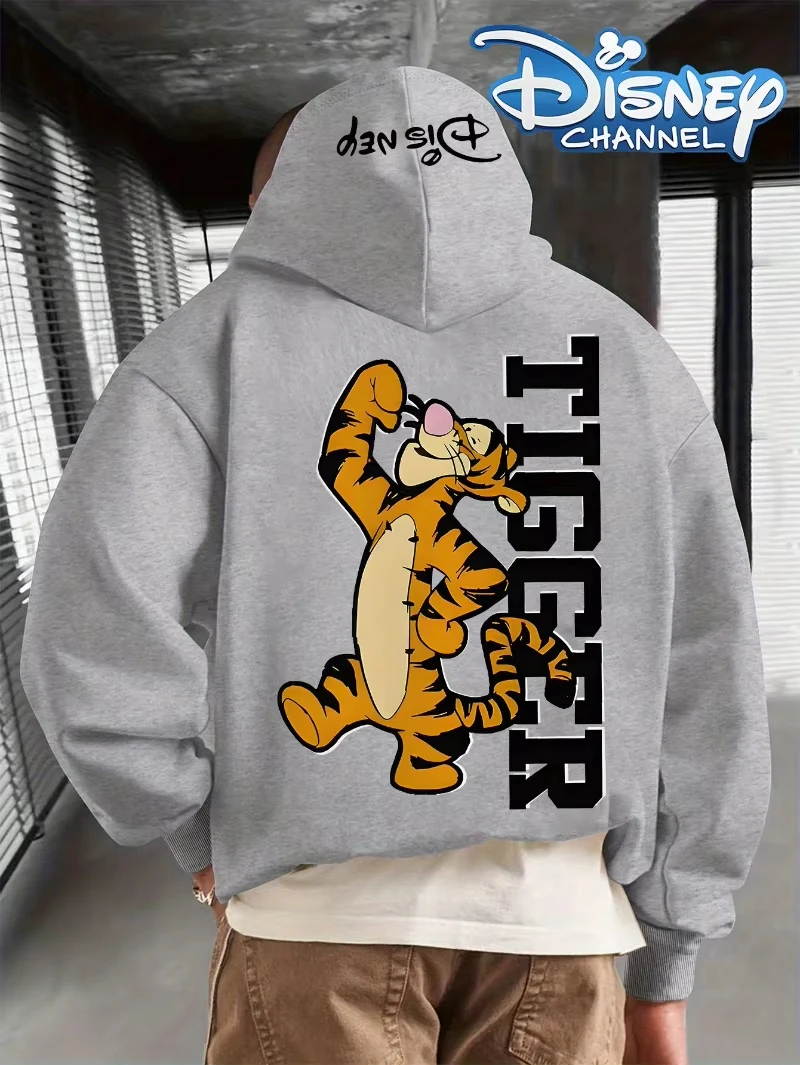 سترة بغطاء للرأس من تيجر إليمنت، طباعة نمط ديزني، رياضية مريحة ولطيفة، كاجوال يوميًا #6