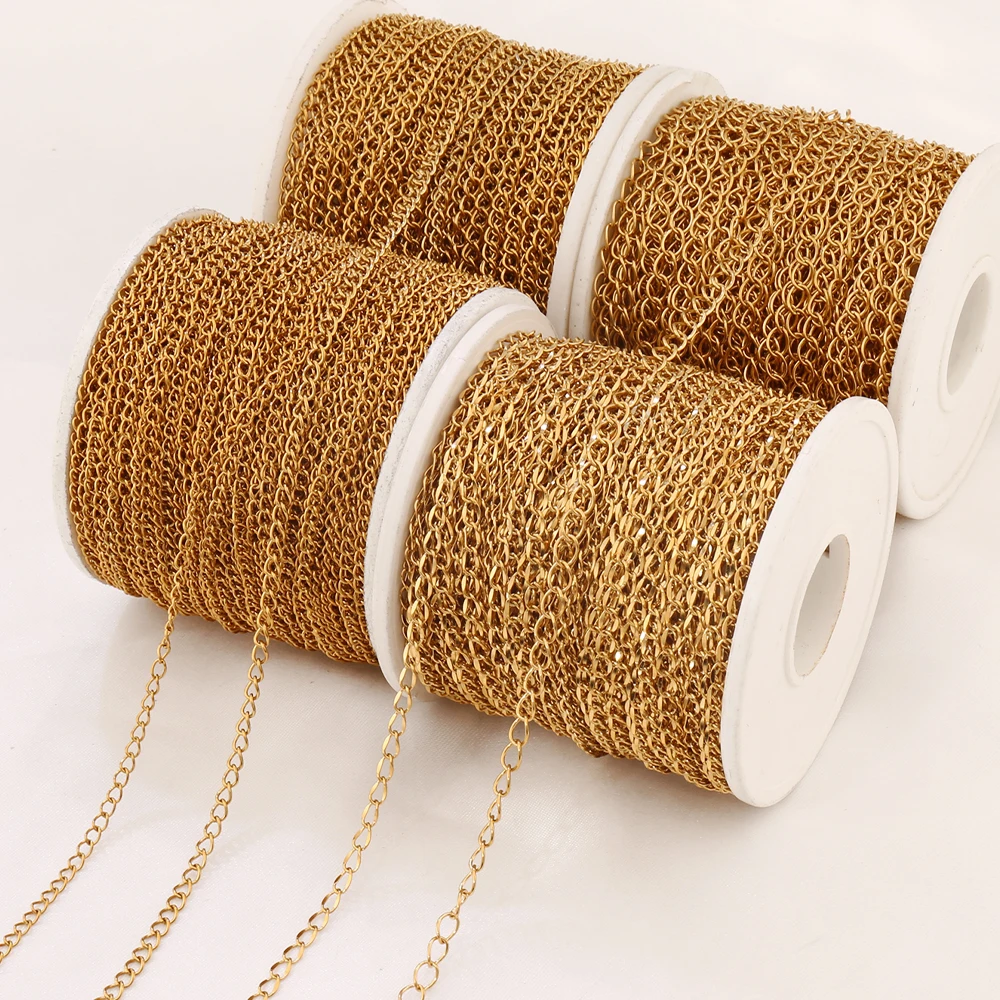 100cm Stainless Steel Necklace Tail Chains Findings for Jewelry Making DIY Necklace Bracelet Ankle Accessories