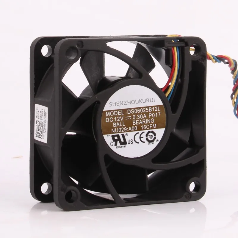 NEW Original Case Cooling Fan Inverter Server Dual Ball DS06025B12L 12V 0.3A 6025