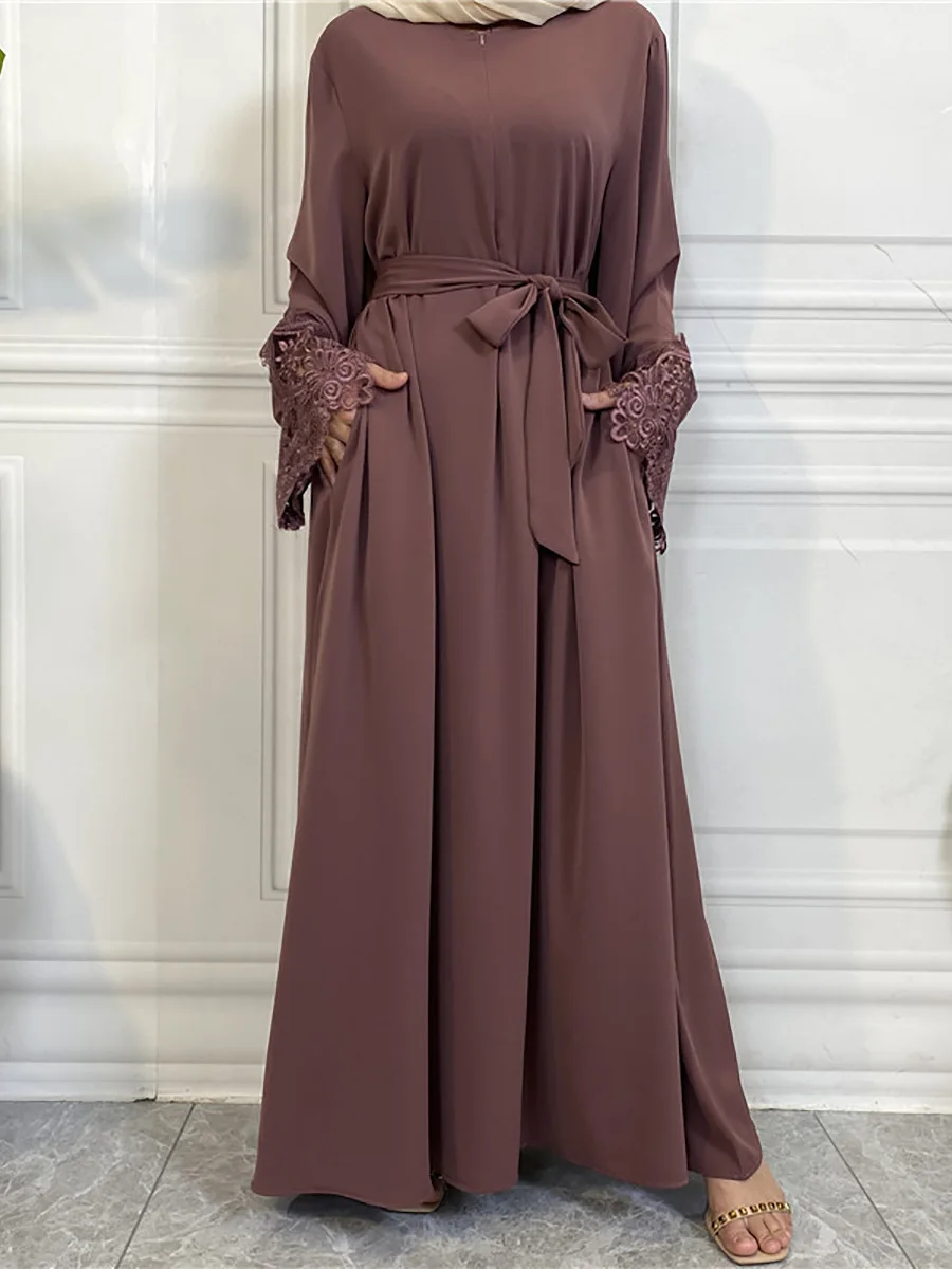 Moda muzułmańska hidżab Dubai Abaya długie sukienki kobiety z szarfami Islam odzież Abaya sukienki afrykańskie dla kobiet Musulman Djellaba