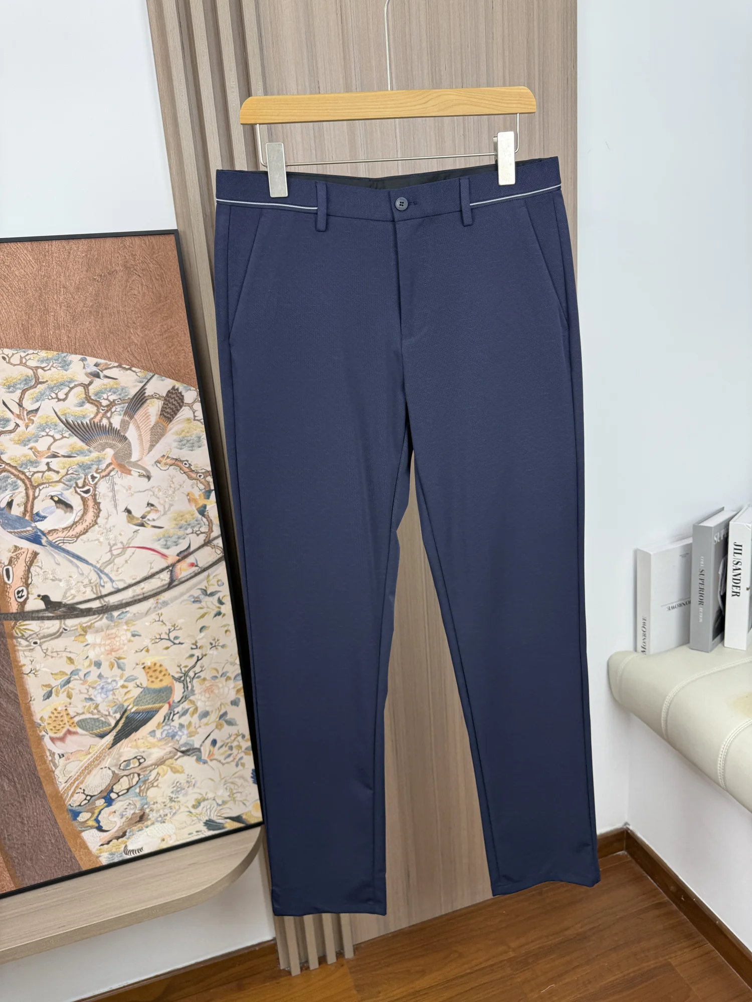 

Высокоэластичные мужские повседневные брюки прямого кроя, удобные, мягкие, весенние, деловые, для поездок на работу, не требуют глажки, длинные брюки