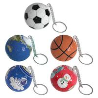 3D Spherical Puzzle Puzzle DIY Football Basketball Earth Creative Keychain Small Pendant Keychain Puzzle Ball Toy Keychaim