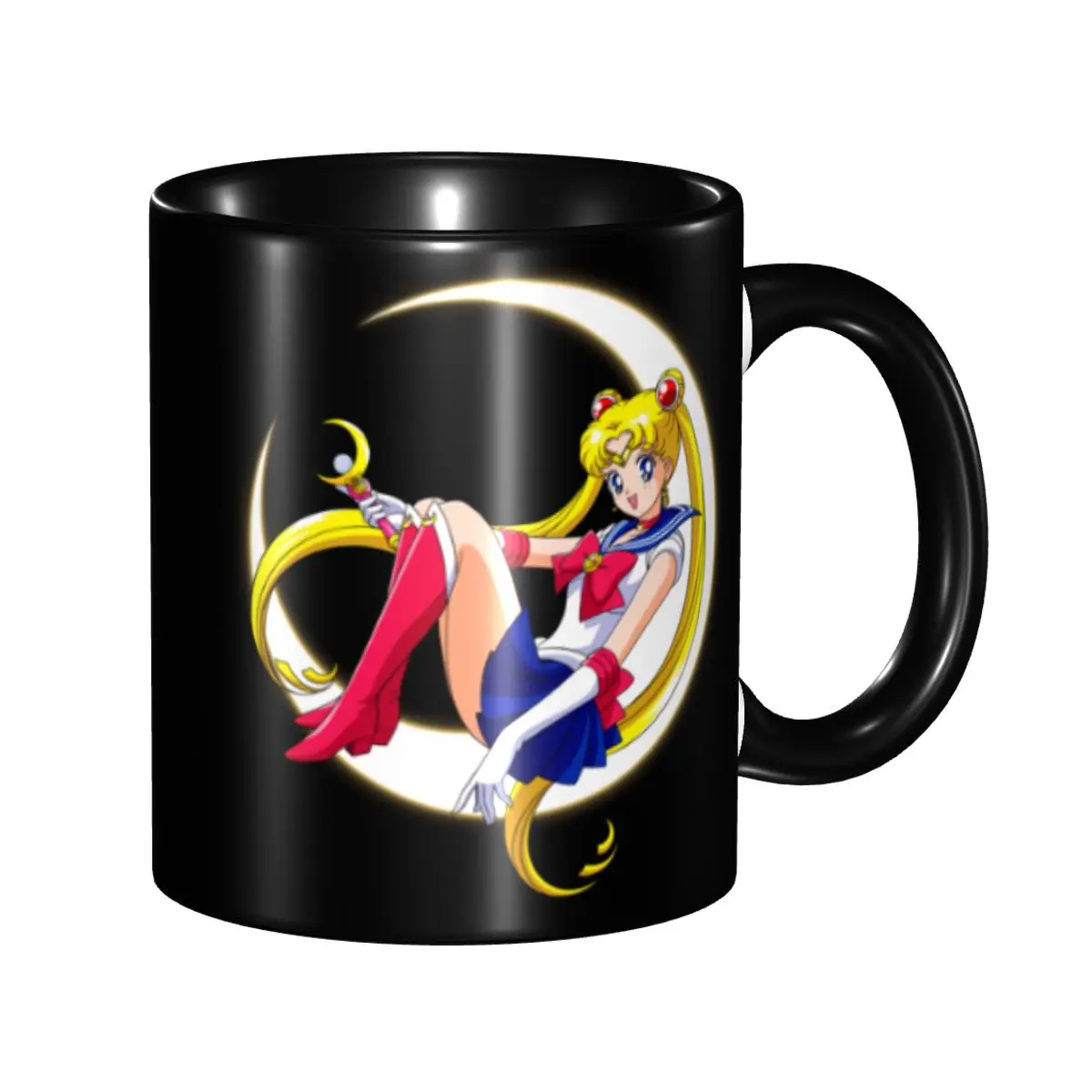Sailor Print Japanese Shojo Manga Coffee Mug DIY Custom Super Moon Girl Ceramic Mug Cup Creative Present