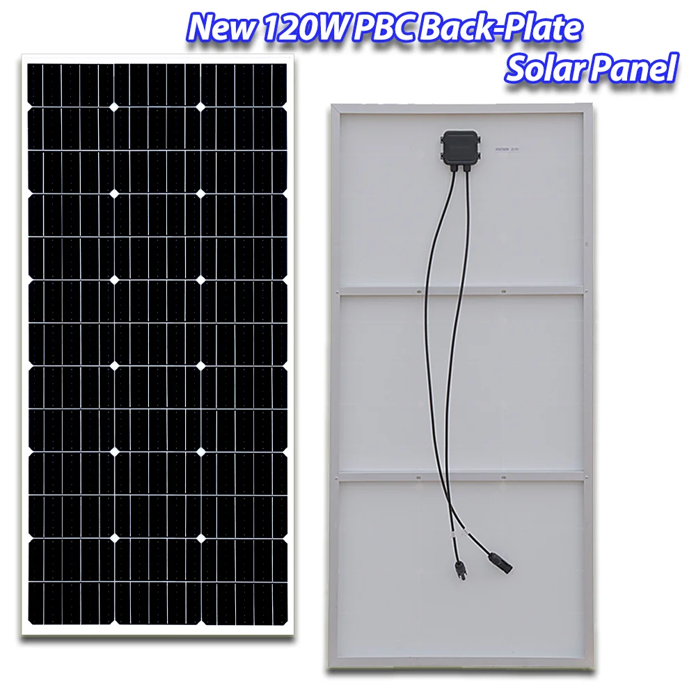 Solarpanel 240W 120W Monokristallines Solarpanel mit Rahmen für 12V-System für Wohnmobil Boot Anhänger Camper Off-Grid
