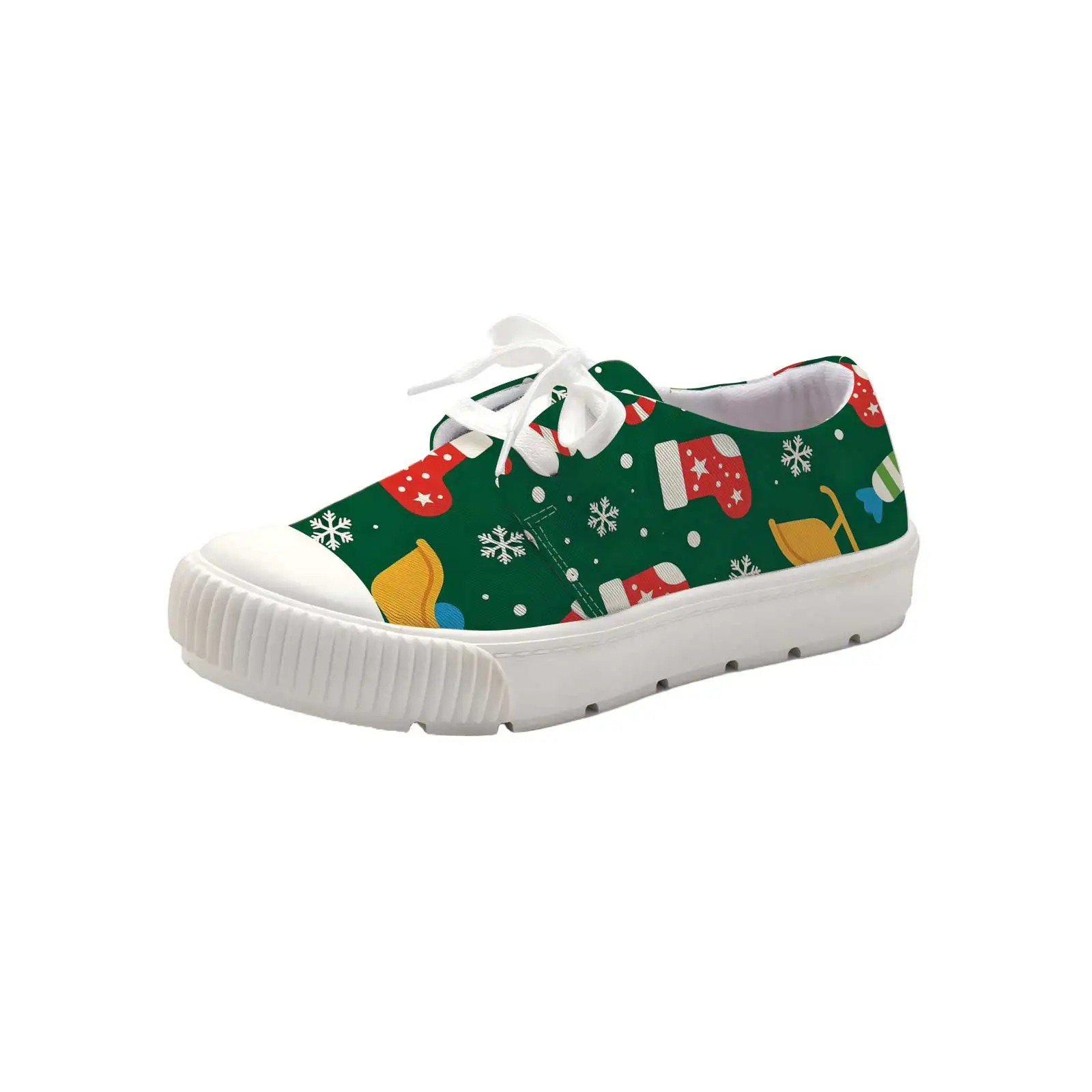 Women Christmas Print Casual Sneakers Wide Toe Comfort Shoes For Daily Commute & Outdoor Walking - view 6
