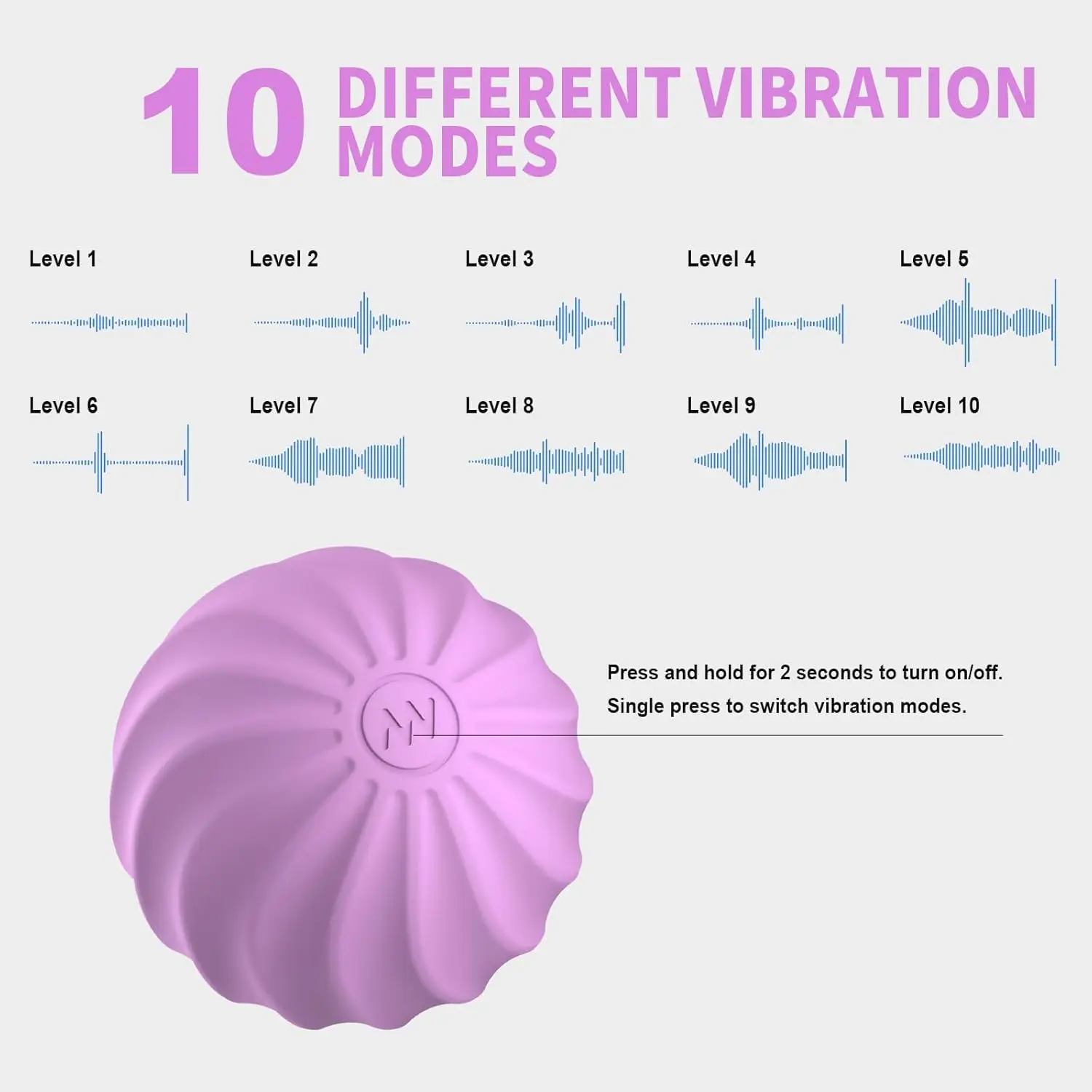 10 Speed High Intensity Vibrating Massage Ball for Muscle and Plantar Fasciitis Pain Relief Yoga Fitness Electric Massager Rolle - view 2
