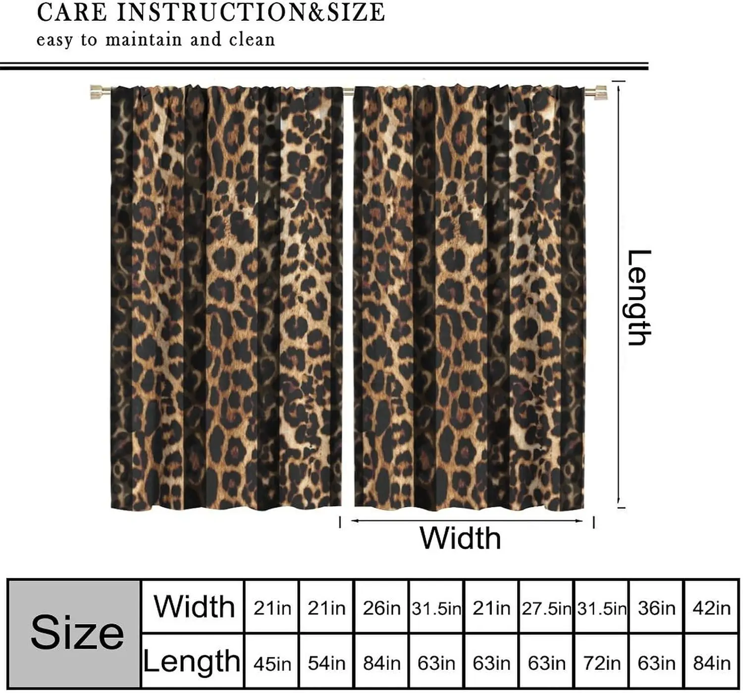 Vintage Animal Skin Curtain Natural Leopard Fur Spot Wild Cheetah Texture Print Light Blocking Drape For Villa Cafe Farm Home