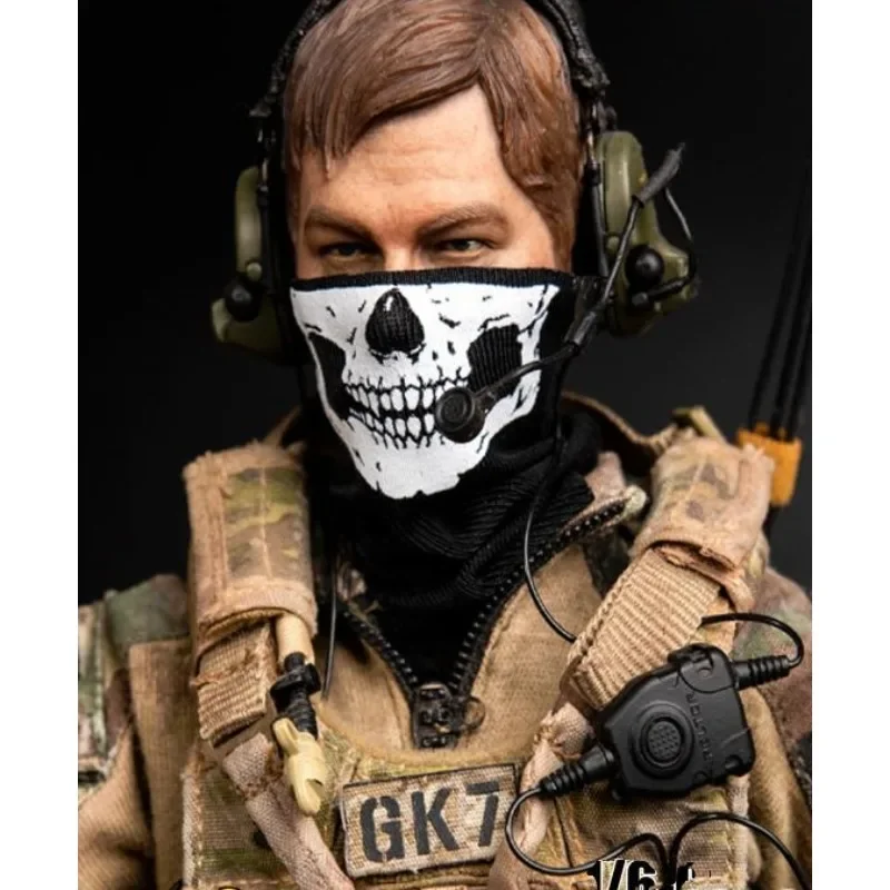 Masculino soldado combate máscara facial, fantasma crânio, lenço, lenço, modelo para 12 "figura de ação, cena acessório, TYM066, 1:6