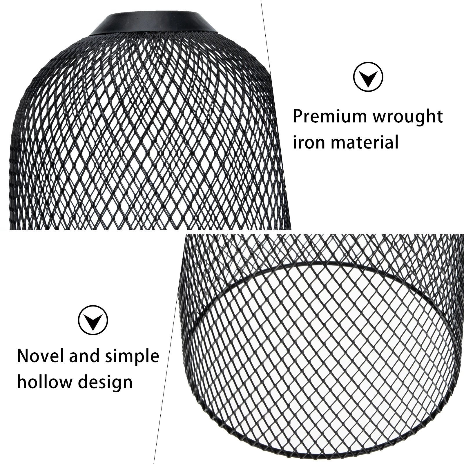 

1 Pcs Black Birdcage Chandelier Lamp Shades Exquisite Light Covers Elegant Mini Lampshade Home Decoration