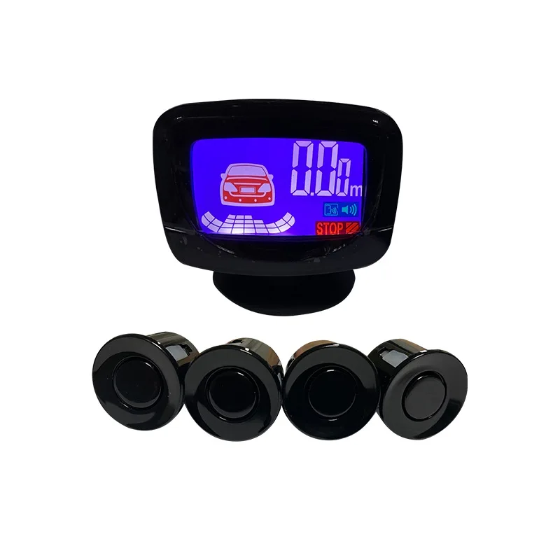 Car Parking Sensor Kit 4 Sensors 22mm Backlight LCD Display Reverse Backup Radar Detector System 12V Car Accessories