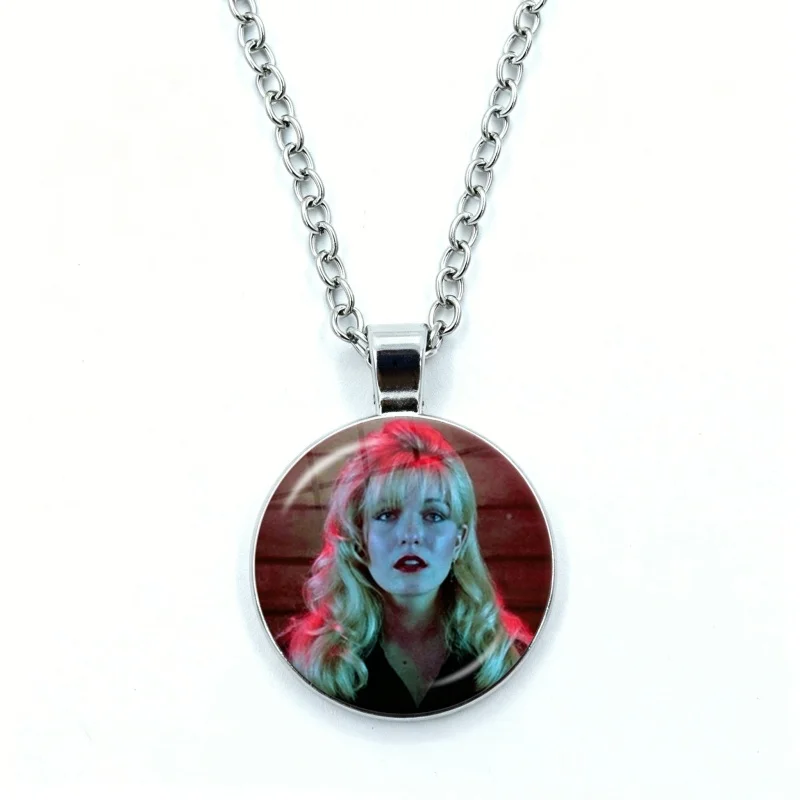 Famous Actors Laura Palmer Necklace for Women Jewelry Cabochon Glass Pendant Fashion Statement Crystal Necklace Wholesale