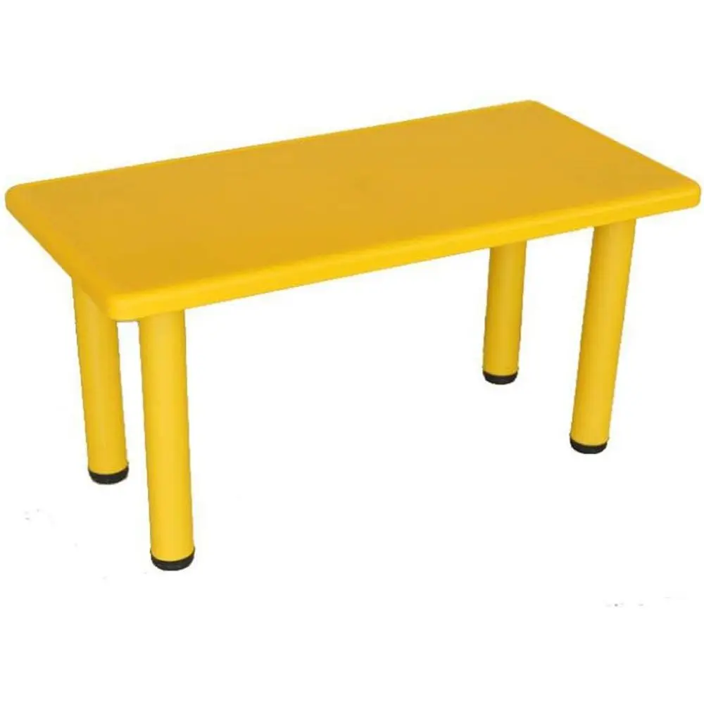 

Прочный детский пластиковый стол для дома, детского сада и сада — желтый, подходит для столовой, игр и учебы
