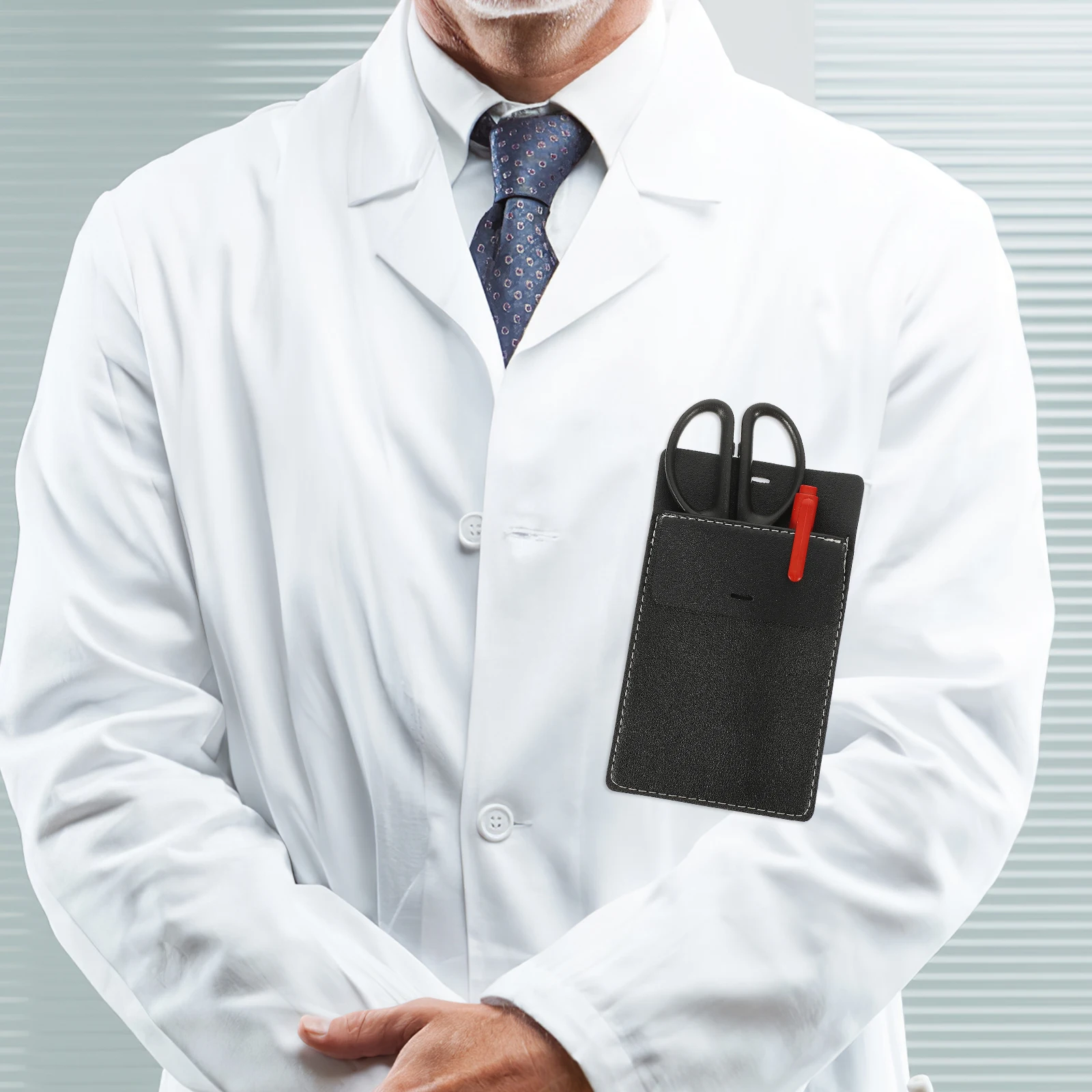

Pen Holder Pocket Protectors Pouch Coat Organizer Pu for Lab Coats Nurse