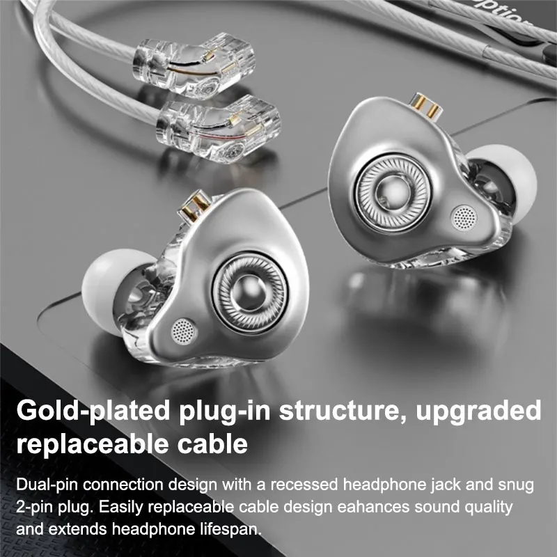 EARDECO HIFI 3,5mm & Typ C Wired Kopfhörer Abnehmbare Kabel Gaming Ohrhörer Sport Wired Kopfhörer 9D Surround Bass Headset ohrbügel