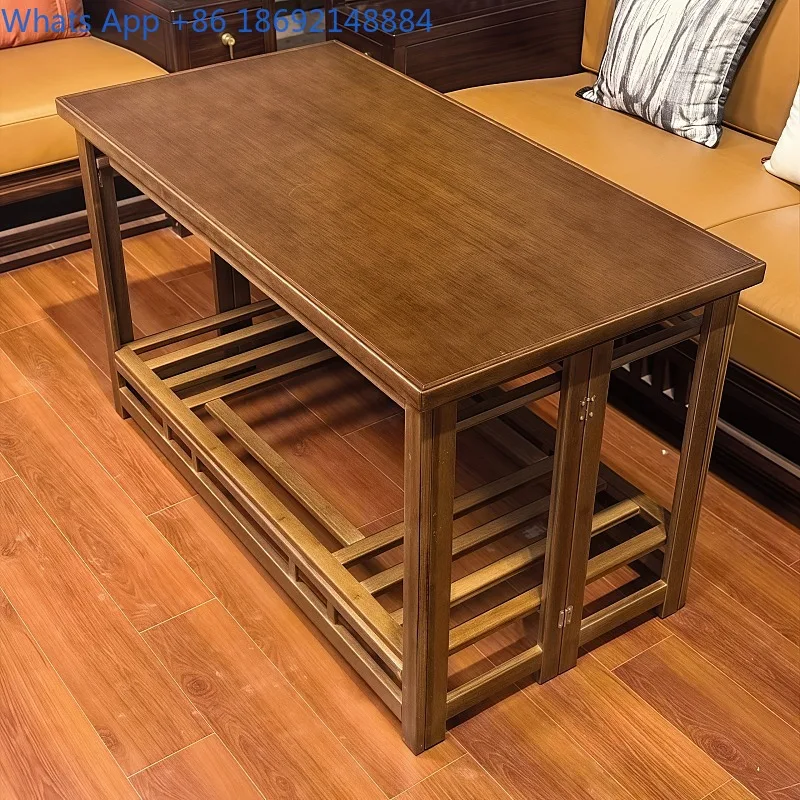 Table for Home Use, Foldable Winter Simple Kang Table, New Style Solid Wood Rectangular Heating Table, Heating Rack