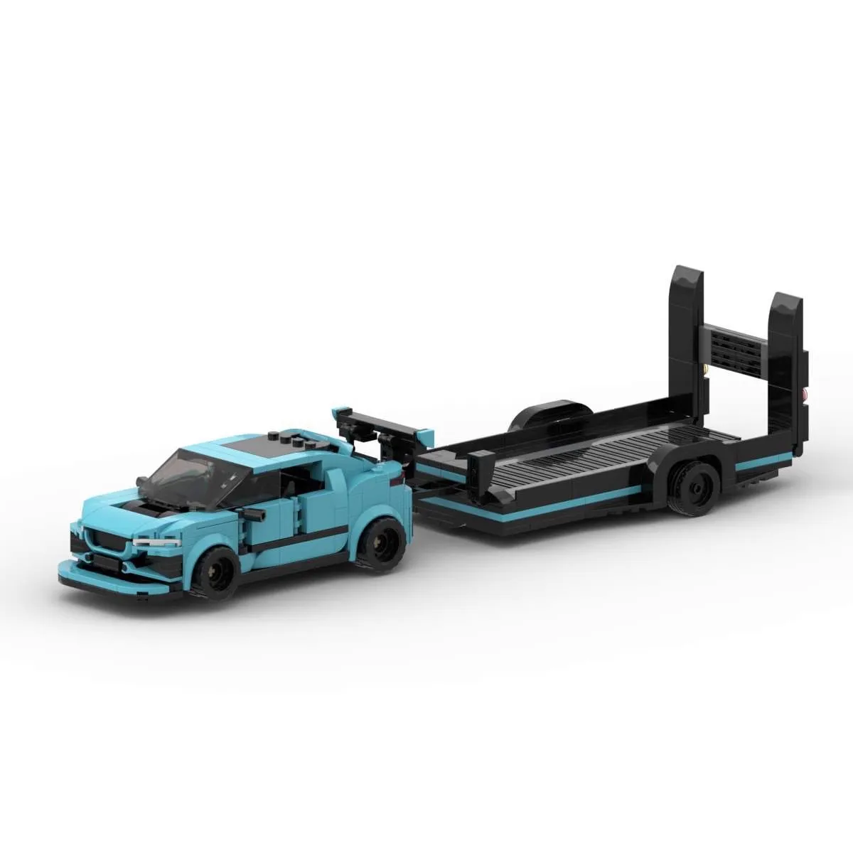 New in Technical Car SUV Jaguared iPace and Trailer Vehicles Speed Champions Truck Fit Sets Building Blocks Kid Toys Boy Gift