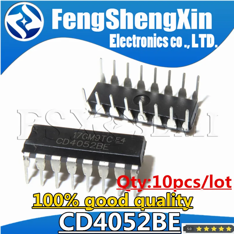 

10pcs/lot CD4052BE CD4052 DIP16 CMOS Analog Multiplexers IC