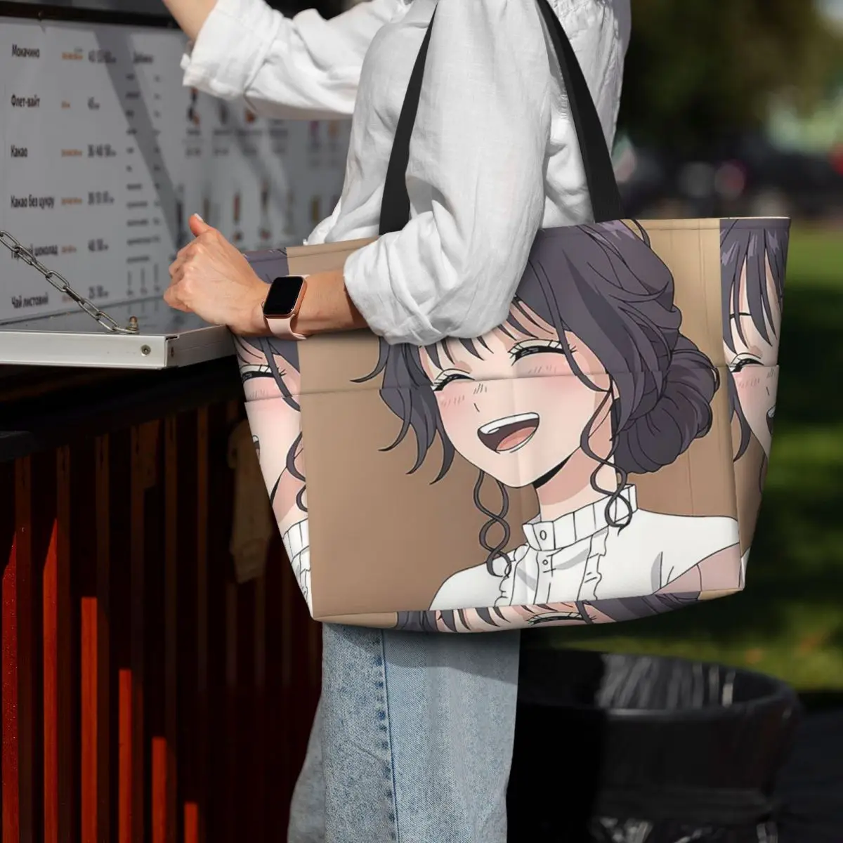 

The Fragrant Flower Blooms With Dignity Anime Beach Tote Bag Sport Gym Yoga Duffle Large Tote Bag Women Travel Bag Fitness bag