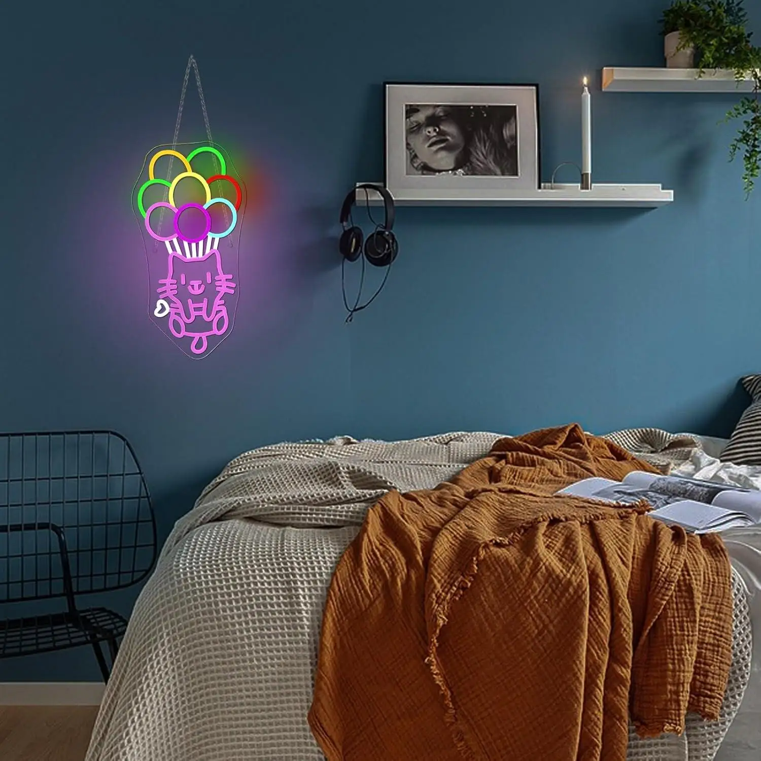 مصباح نيون LED على شكل كرة USB قابل للتعديل - alternate angle