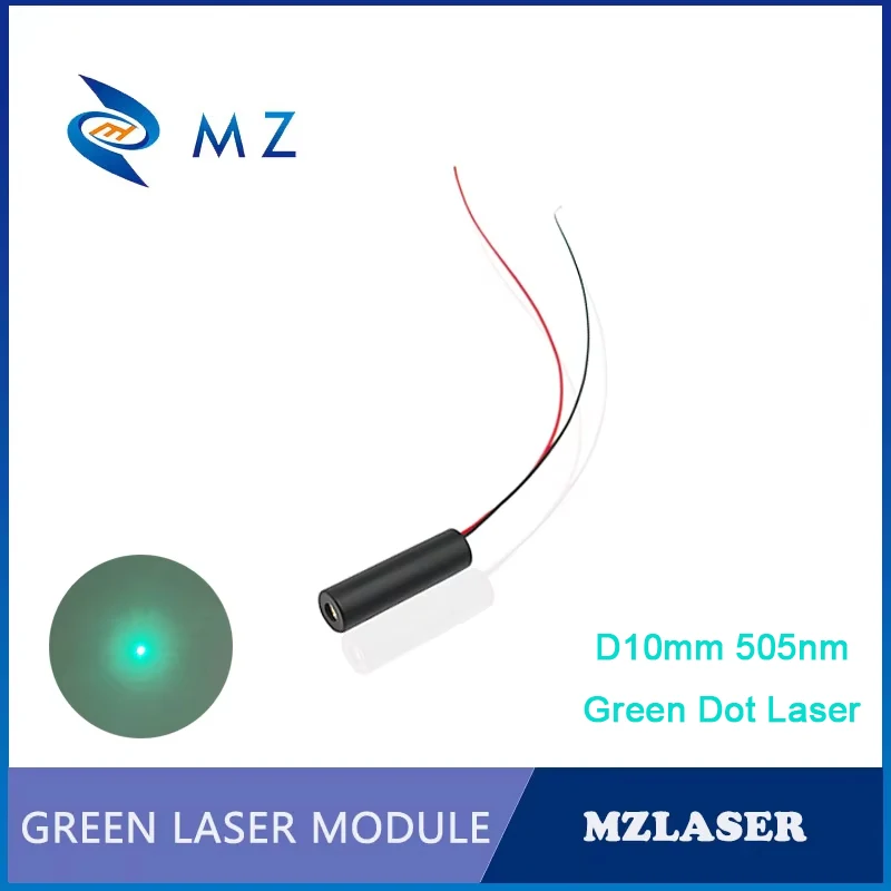 Green Dot Laser Diode Module Hot Selling Compact Mini D10mm 505nm 3V 5mw Class IIIA Industrial Grade Spot Laser