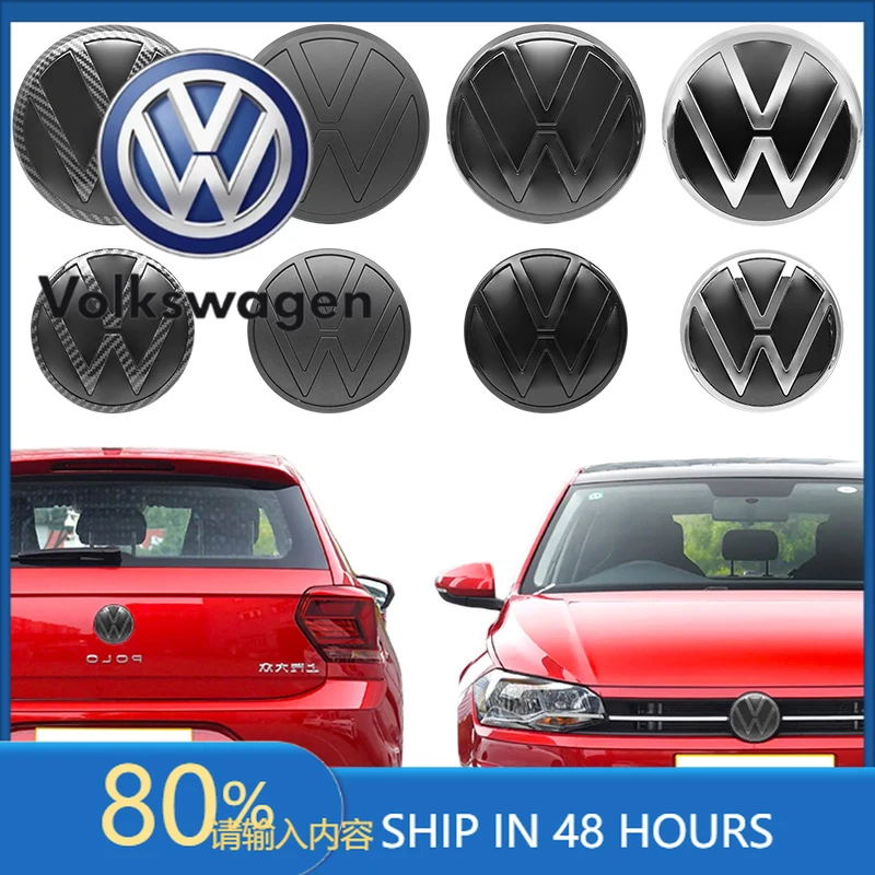 

Для VOLKSWAGEN VW, 2 шт., ABS, 139 мм, 110 мм, эмблема на решетку радиатора и на крышку багажника для Volkswagen Polo 6 2019-2024, замена автомобильной эмблемы