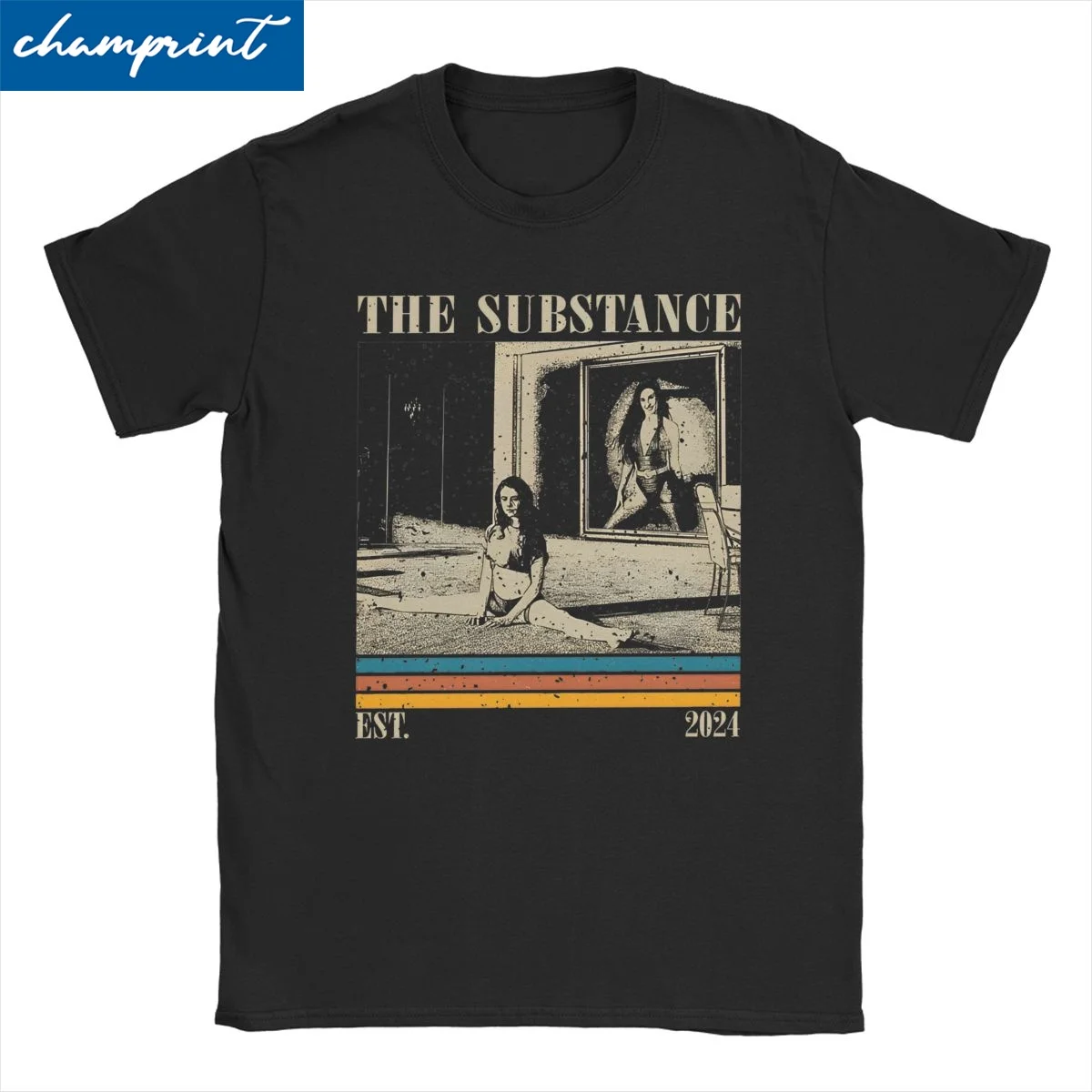 Retro The Substance T Shirts Men Women's Cotton Vintage T-Shirts Crewneck Tees Short Sleeve Clothes Unique