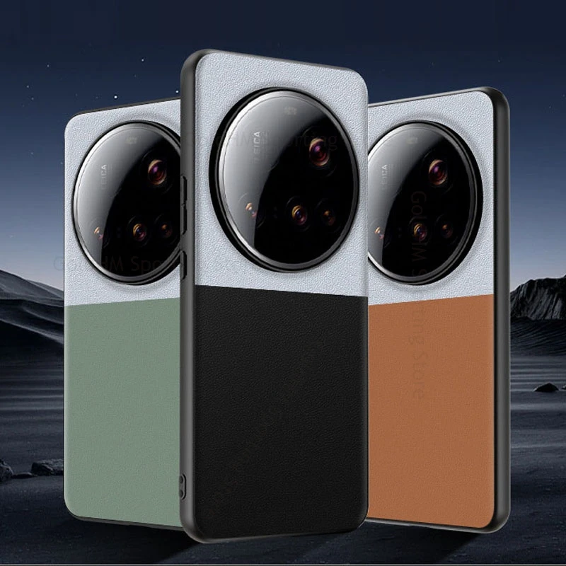 

For Xiaomi 15 Ultra Leather Splice Phone Shockproof Case For Xiaomi 14 Ultra Stitching Holster Protective Cover For Mi14 15Ultra