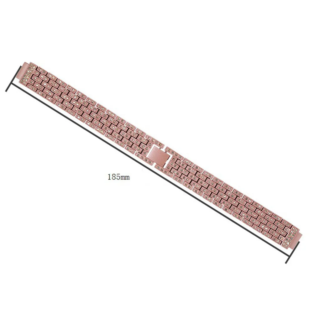 

1Pcs Shiny Chic Diamond Design Metal Wrist Strap Stylish Simple Watchband Compatible with Most Smartwatches Watch Replacement