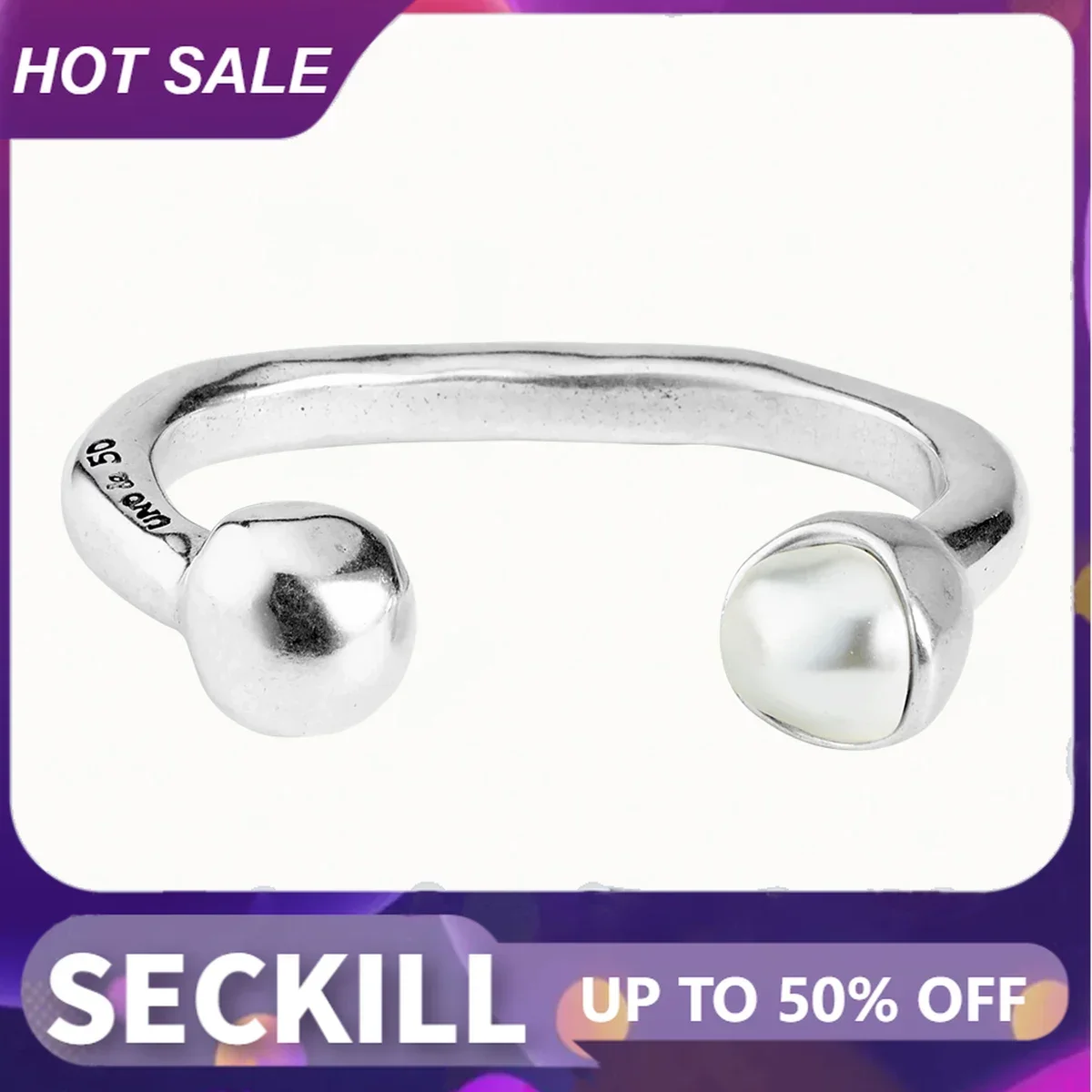 

New Pattern of 50 White Pearl Ball Bracelet for Women, Simple Fashion Bracelet, High Quality, Festival Gift, Hot Sale