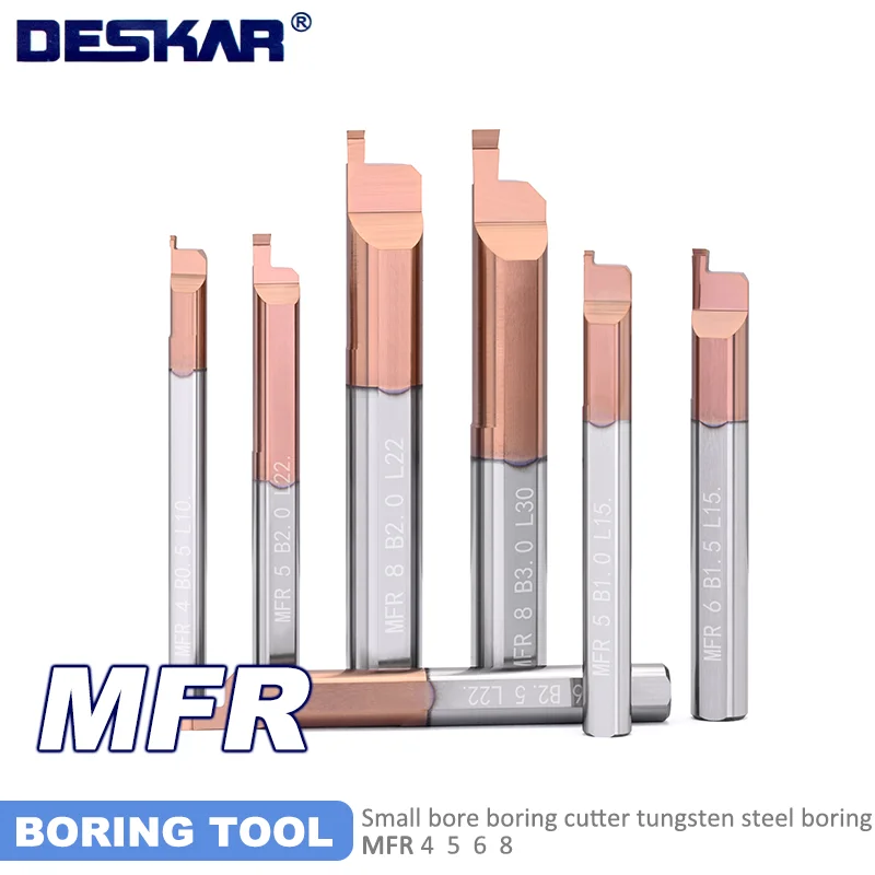

DESKAR Расточный инструмент Миниатюрный канавочный резак MFR4 MFR5 MFR6 MFR8 Твердосплавный вольфрам Инструменты для растачивания с маленьким отверстием токарный станок MFR Mini