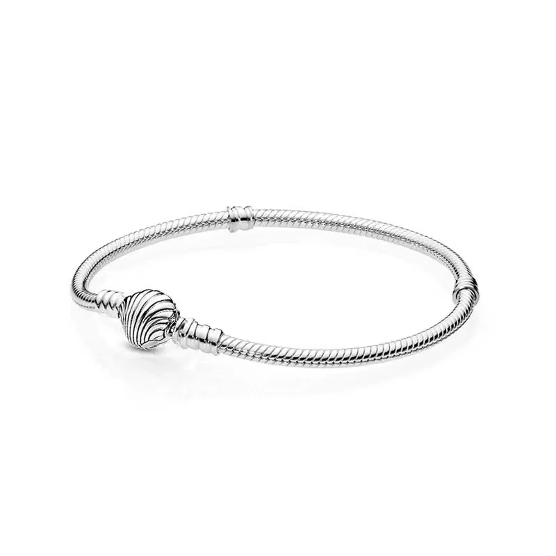 Pulsera de piel trenzada turquesa para mujer, brazalete de plata 925 con hebilla de cadena de concha, regalo de joyería encantador artesanal, novedad