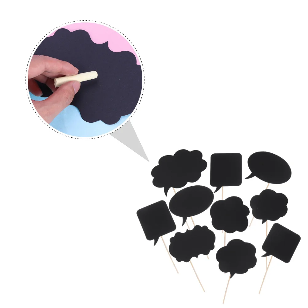

30Pcs Lightweight DIY Chalkboard Photo Props Decorations Black Photo Props Party Favors