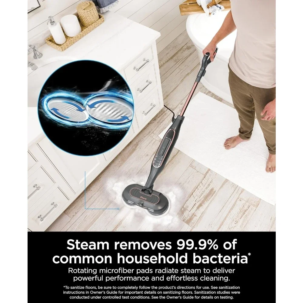 

Steam Blaster Floor Mop – Steam & Scrub All-in-One Hard Floor Cleaner with 3 Steam Modes & LED Headlights for Home Use