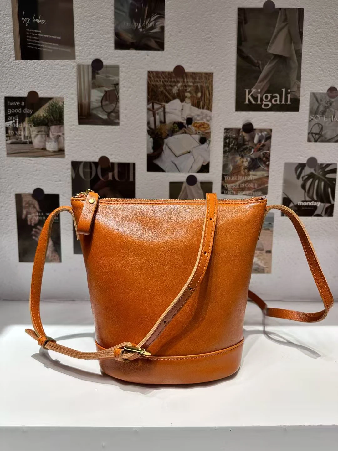 

SIZYOA Original Top Layer Cowhide Buet Bag Crossbody Handbag Women's Bag Briti Sle Leisure Casual Handbag