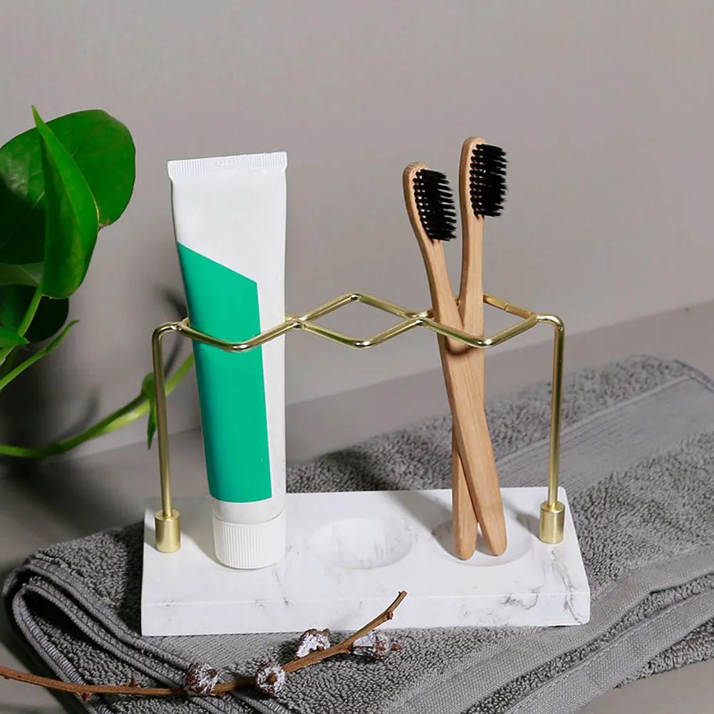 premium-marble-finish-makeup-organizer-desktop-brush-holder-for-lipsticks-foundations-eyeshadows-bronzers-blush-toothbrush