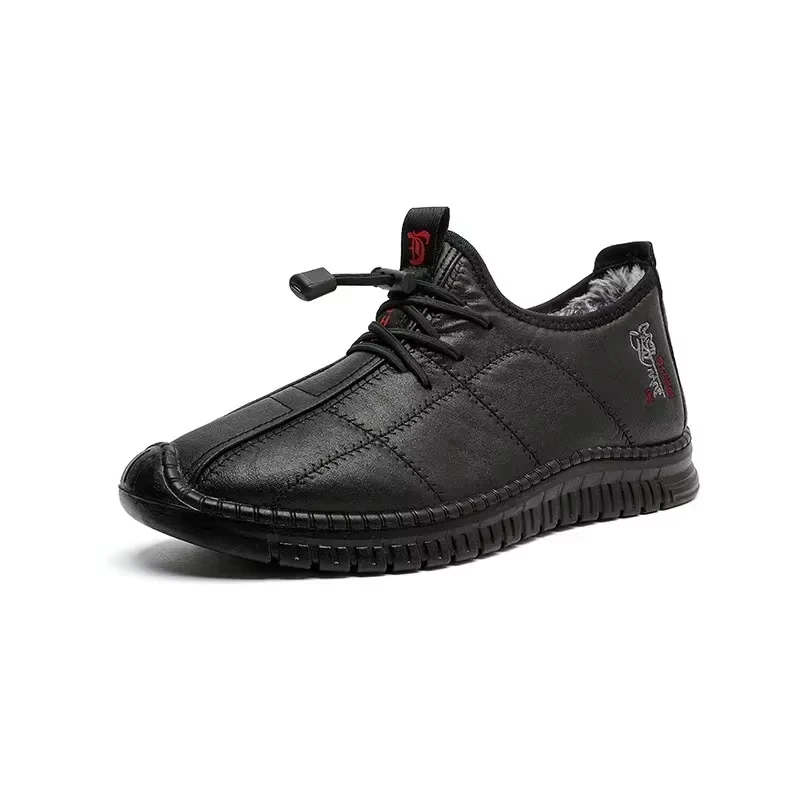 2025 الشتاء أحذية رجالي سميكة الدافئة مقاوم للماء المضادة للانزلاق سميكة أحذية المشي كبيرة 38-48 أحذية رجالي