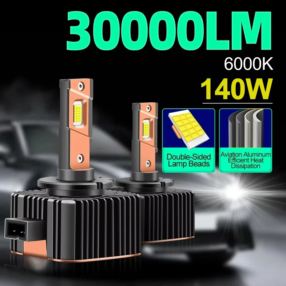

30000LM 3570 CSP Chips D1S D3S Xenon Lights 140W D2S D4S HID Xenon Headlights 6000K White 12V Super Bright LED Car Lights