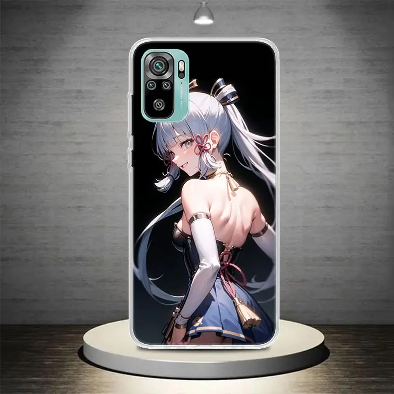 Genshin Impact Kamisato Ayaka Phone Case Shell For Xiaomi Redmi 10 10A 12 12C 9 9A 9C 9T 10C 8 8A 7 7A 6A 6 Pro K20 K30 K40 Patt