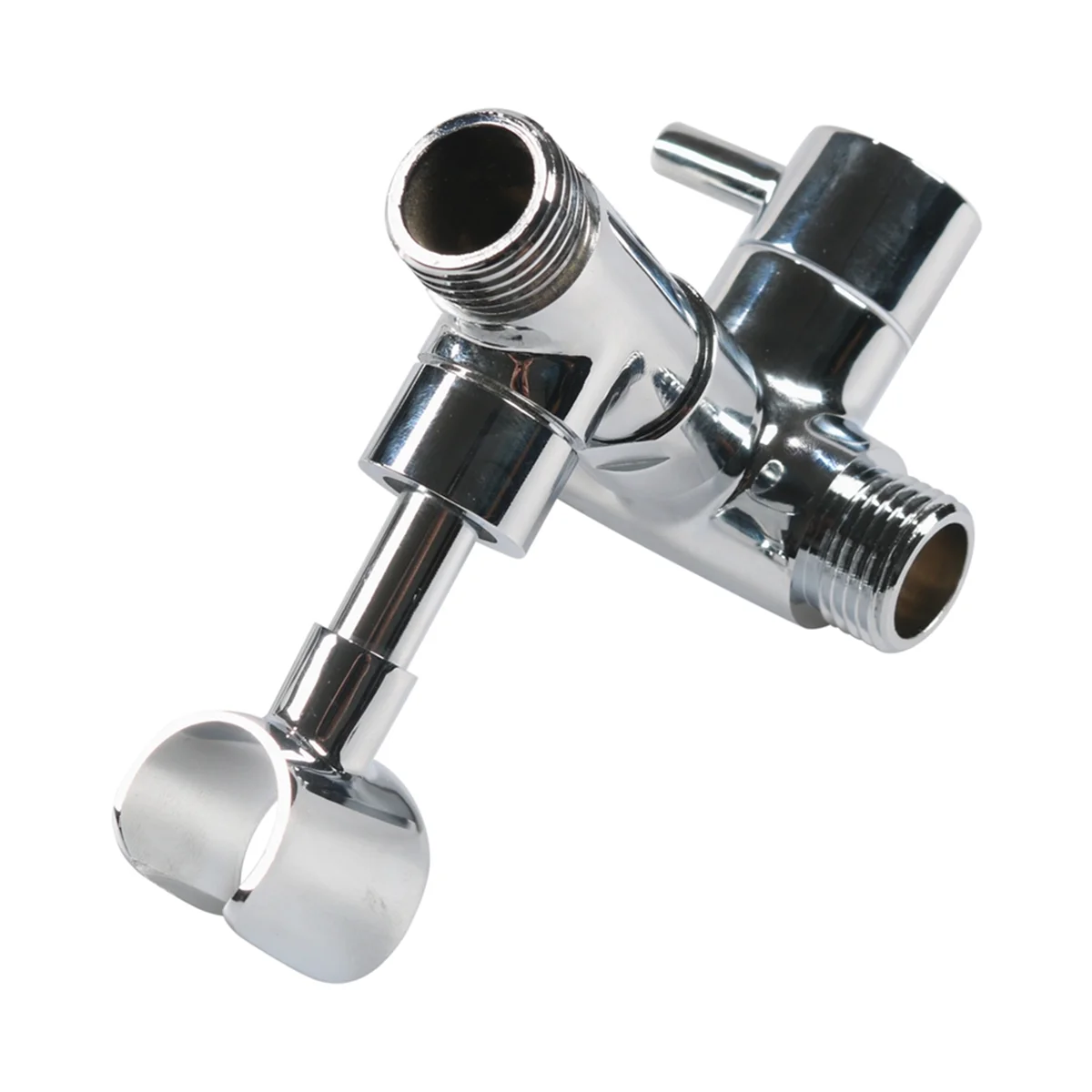 Shower Arm Diverter with Handheld Shower Mount, G1/2 3-Way Diverter Valve Bathroom Universal Shower System Part