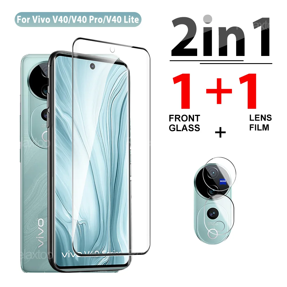 vivoV40Pro Screen Protetor 2in1 lens glass For vivo V40 Pro V40Pro vivoV40 Pro Lite V40Lite 5G 20D Curved Edge protective glass