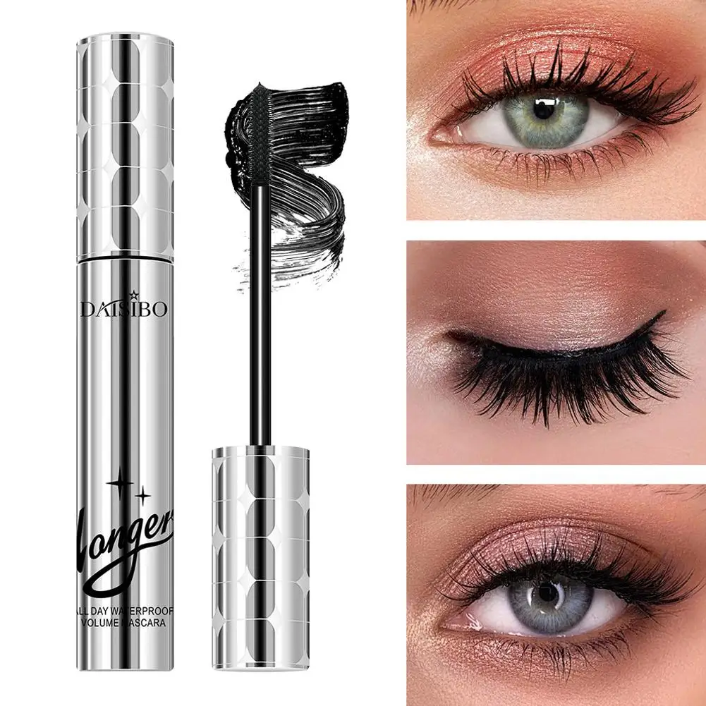 10 ml Mascara Natürliche 3D Faser Wasserdicht Schwarz Mascara Wimpern Lange Schönheit Heißer Curling Kosmetik Verkauf Wimpern Auge Wimpern R4X3