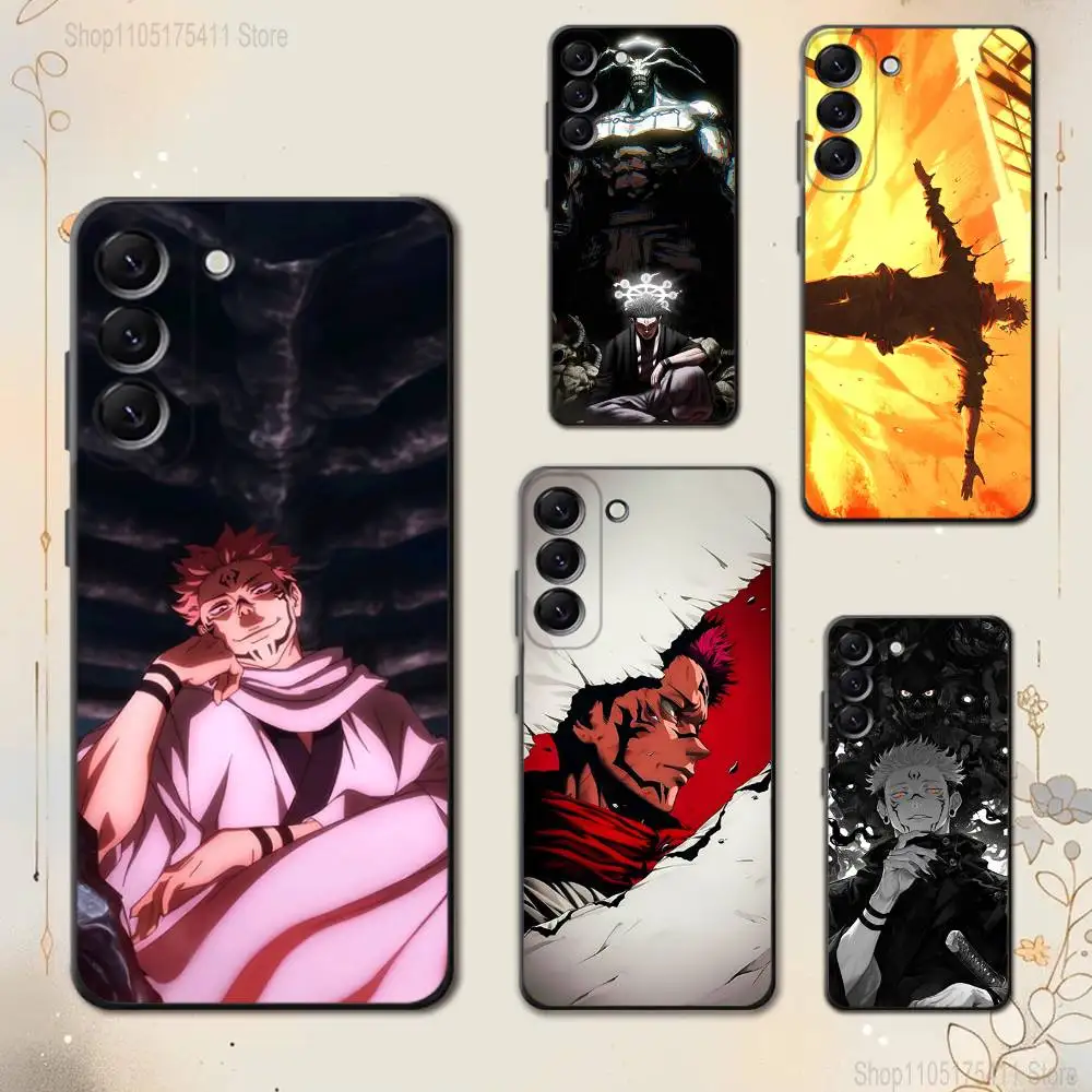 

Ryomen S-Sukuna Anime Phone Case For Samsung Galaxy A 73,72,51,53,52,71,22,5G,Note,J7,8,9 Soft Black Cover