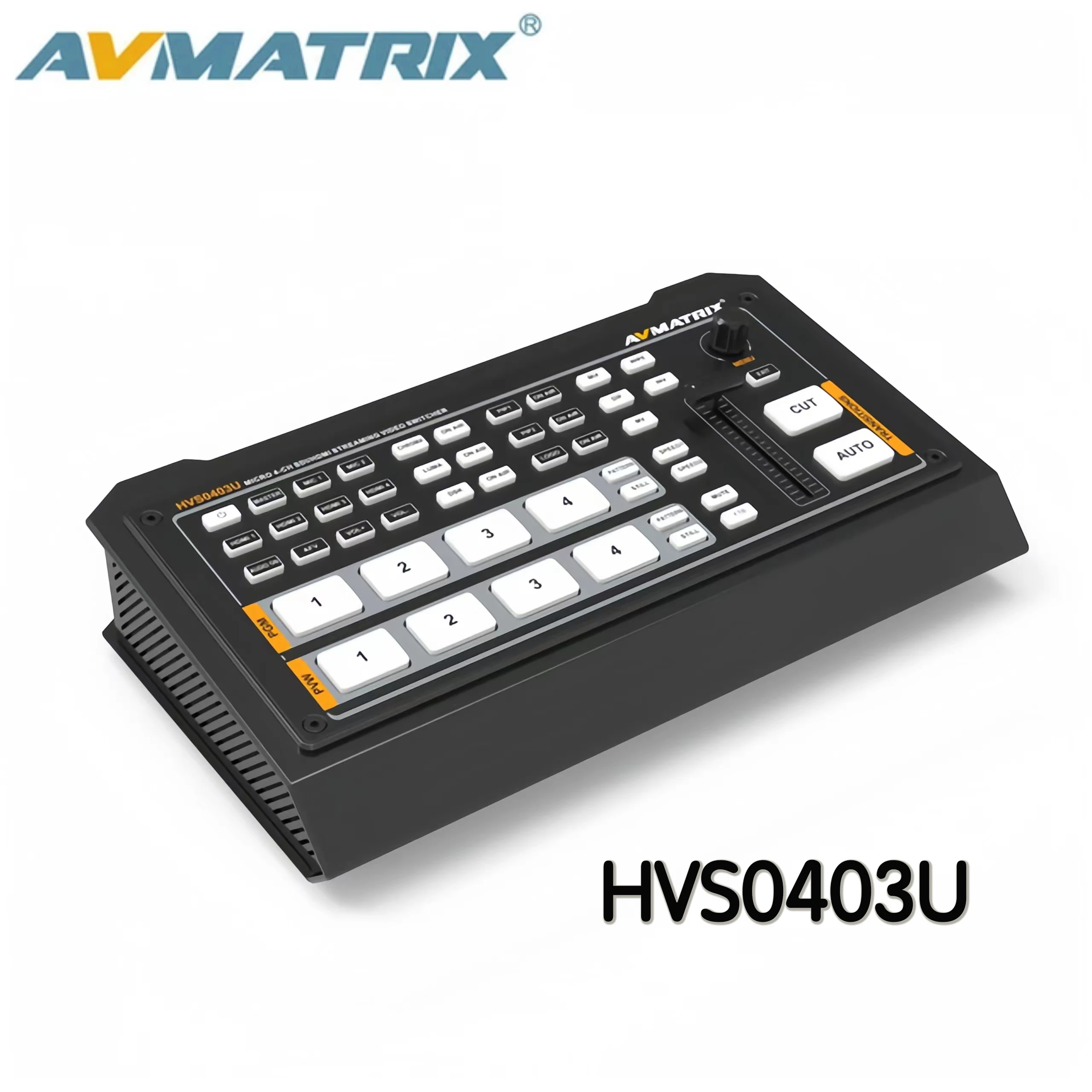 

AVMATRIX HVS0403U Micro 4 Channel SDI HDM Video Mixer Support Auto-Detected for Live Streaming Switcher Video