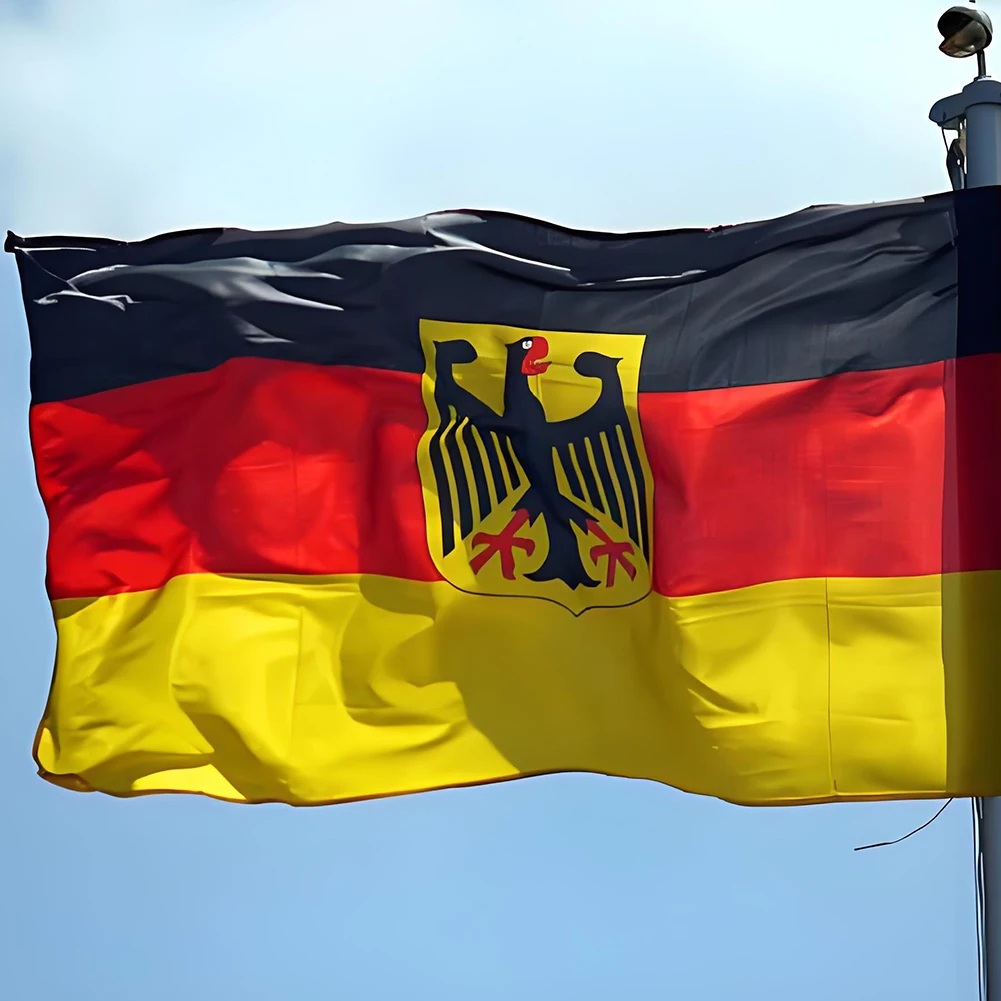 Large Germany Eaglehawk Flag with Metal Eyelets German Deutschland Flying Banner 90x150cm Hanging Germany National Emblem Flag