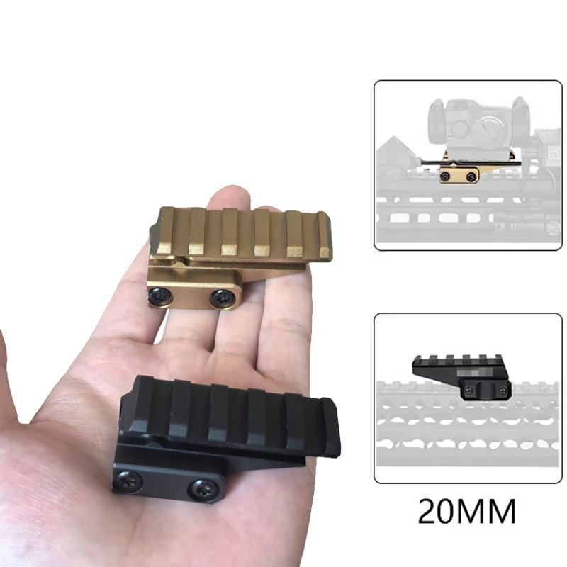 Support de montage tactique 5 emplacements pour lunette, rehausseur rapide et absolu, adaptateur de base pour point rouge haute performance, rail 20 mm, accessoires Airsoft
