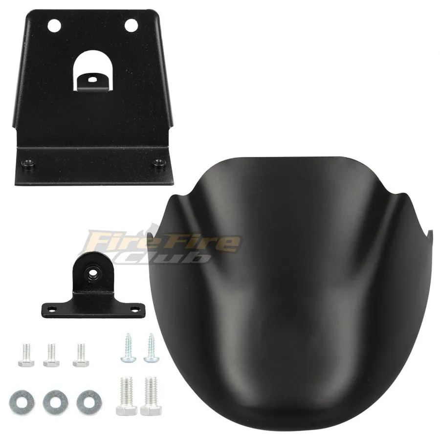 Moto Nero Anteriore Inferiore Spoiler Parafango Air Dam Mento Carena per Harley XL Sportster 883 1200