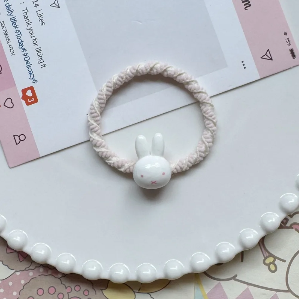 Süßes Miffy Rabbit Cartoon Haarseil im Ins-Stil, supersüßes Mädchen, süßes Haarseil, Paar, beste Freundin, Haarband, Gummiband, Geschenk